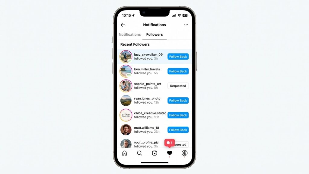 recently followed on instagram